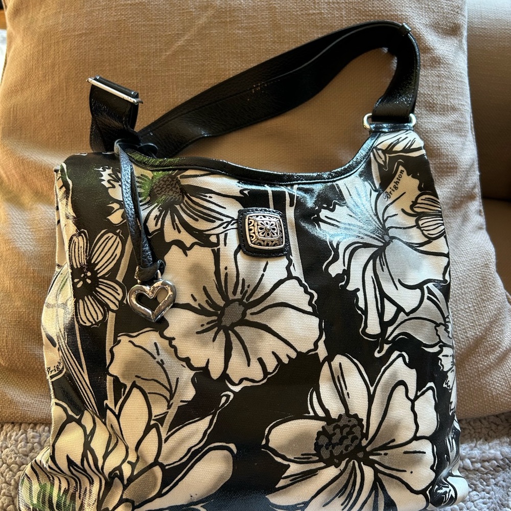 Brighton Floral Black and White Women's Bag